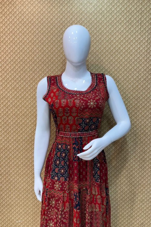 Elegant Floral Print Party Wear Kurti – VB6311