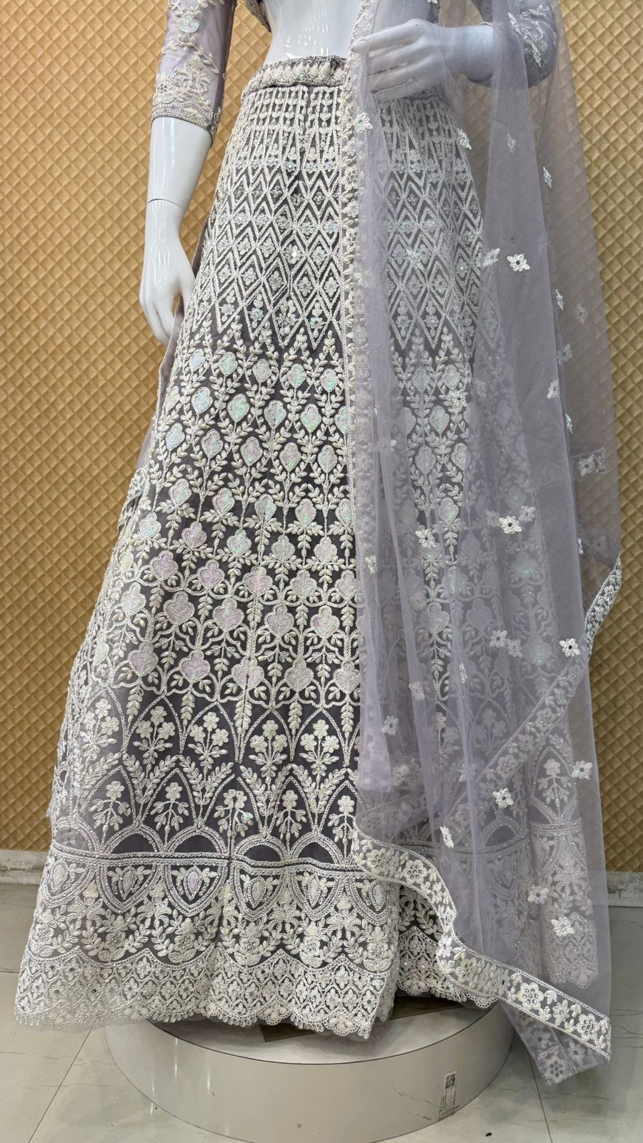 Bridal Wear Lehenga - D.No. SRS2411 - Image 3